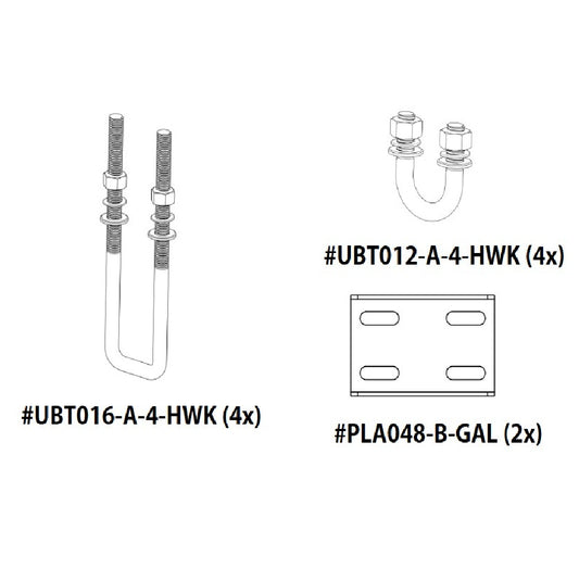 D-Flector boat stone guard kit with mesh cover and hardware UBT016