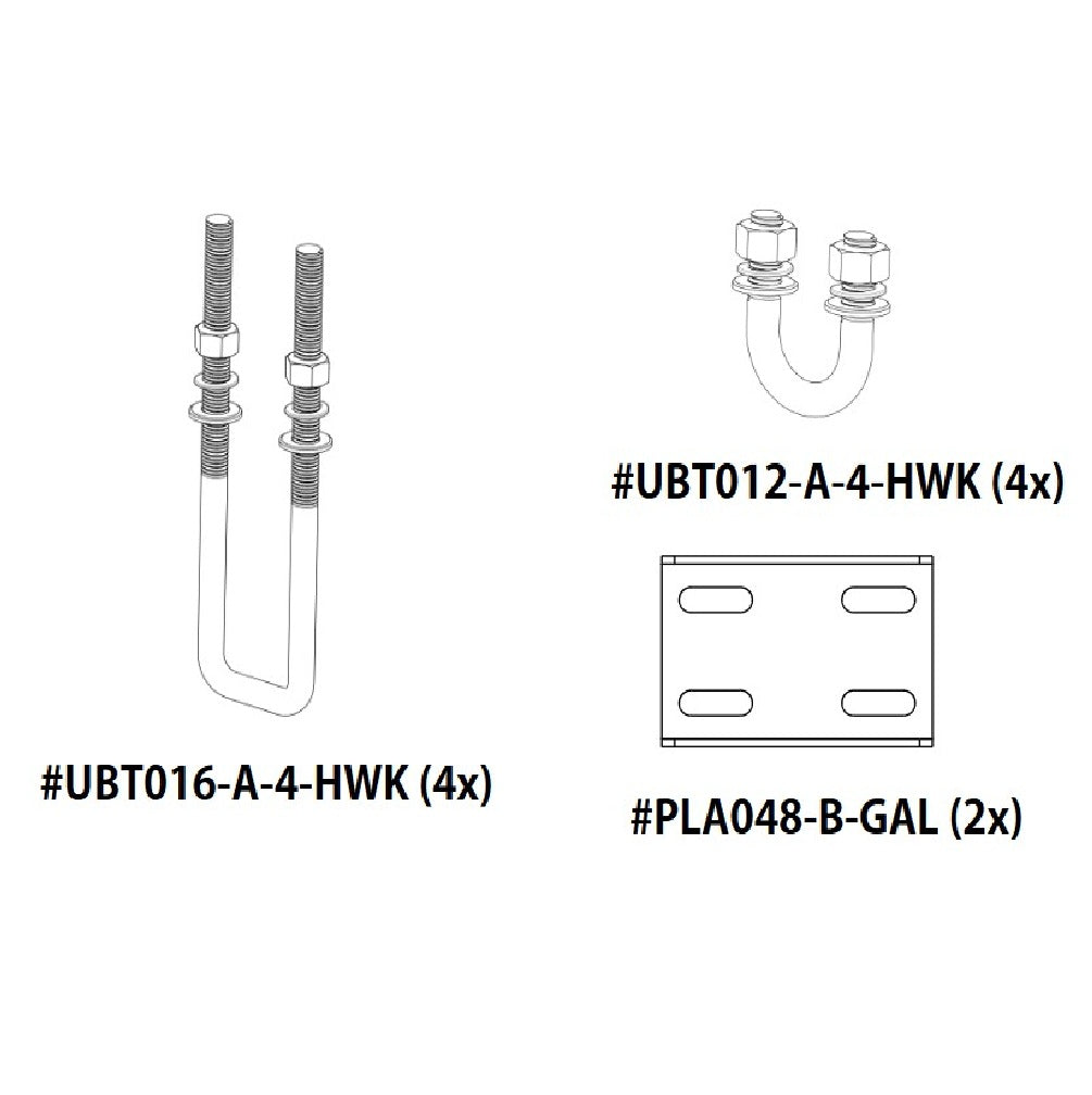 D-Flector boat stone guard kit with mesh cover and hardware UBT016