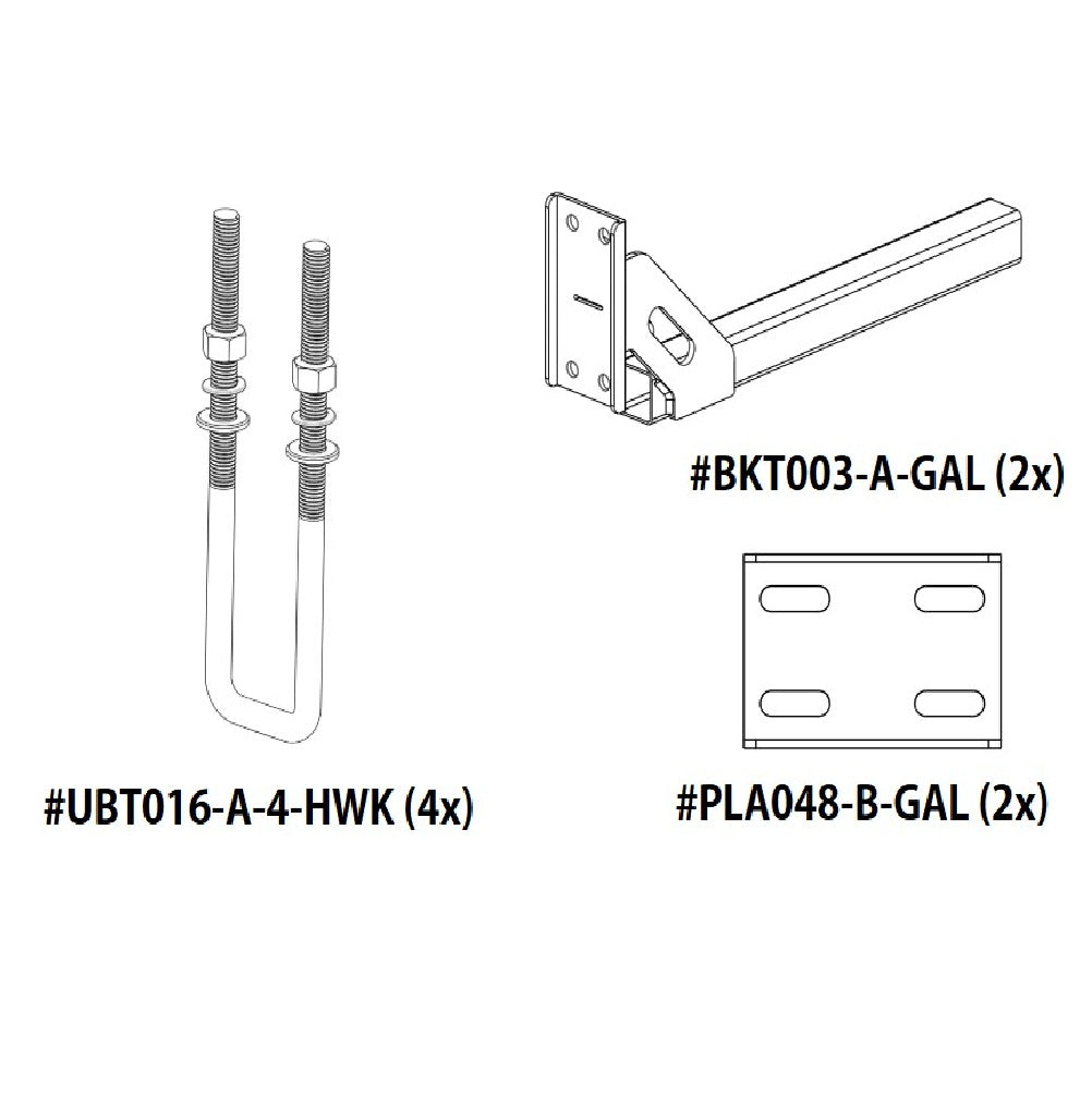D-Flector boat stone guard kit with mesh cover and hardware UBT016