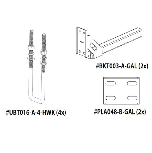 D-Flector boat stone guard kit with mesh cover and hardware UBT016