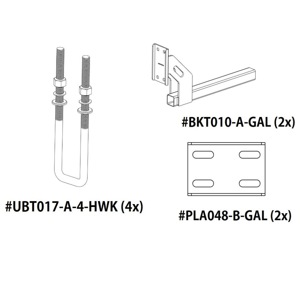 D-Flector boat stone guard kit with mesh cover and hardware UBT017