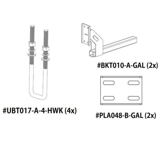 D-Flector boat stone guard kit with mesh cover and hardware UBT017